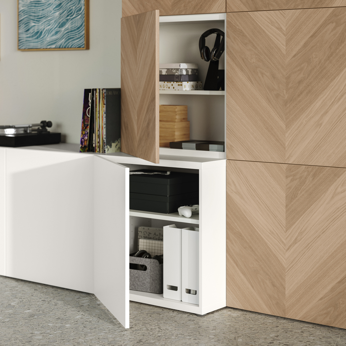 BESTÅ, storage combination with doors. 3 of 4 open dialog