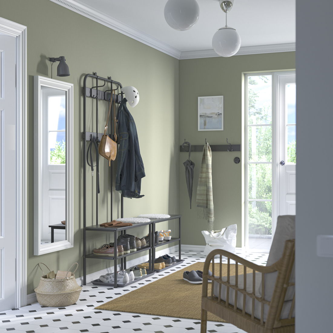 NIPÅSEN / BAGGMUCK, muebles para pasillos, juego de 2. 3 de 3 open dialog