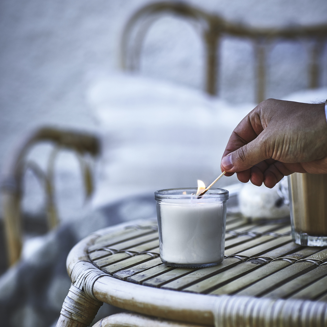 JÄMLIK, scented candle in glass. 6 of 7 open dialog