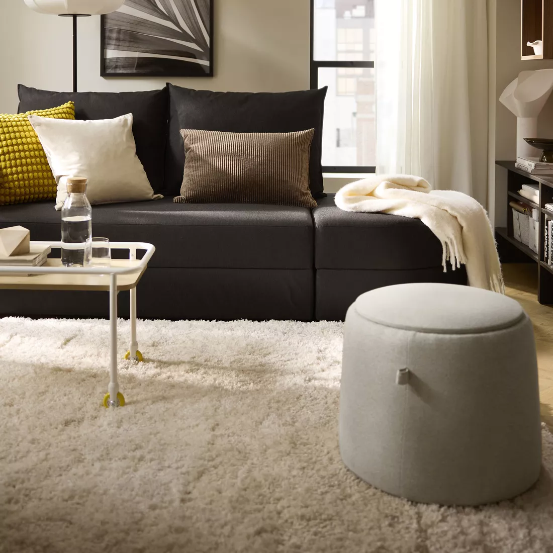 IKEA Santo Domingo - VOLLERSLEV rug, high pile, white, 5 ' 3 