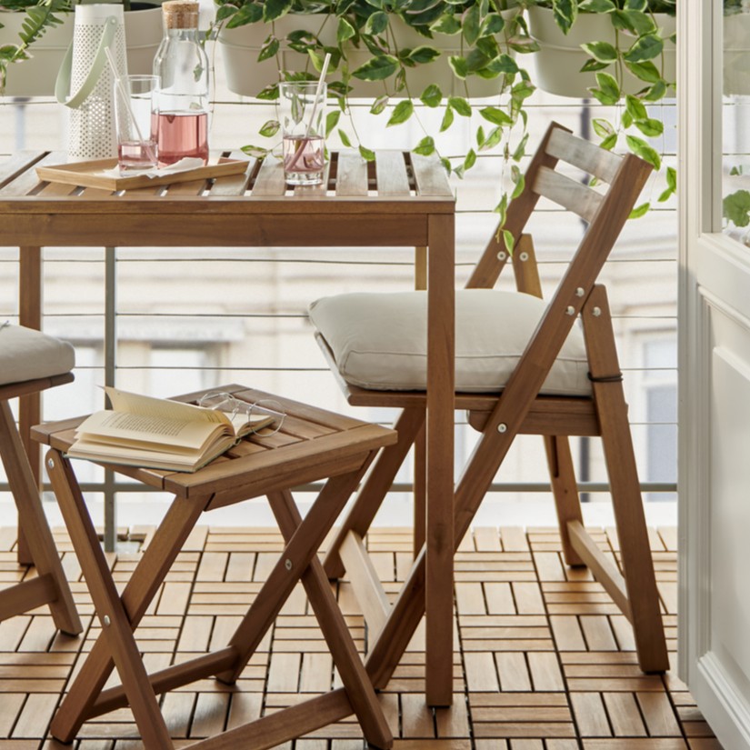 NÄMMARÖ, foldable stool, outdoor. 2 of 5 open dialog