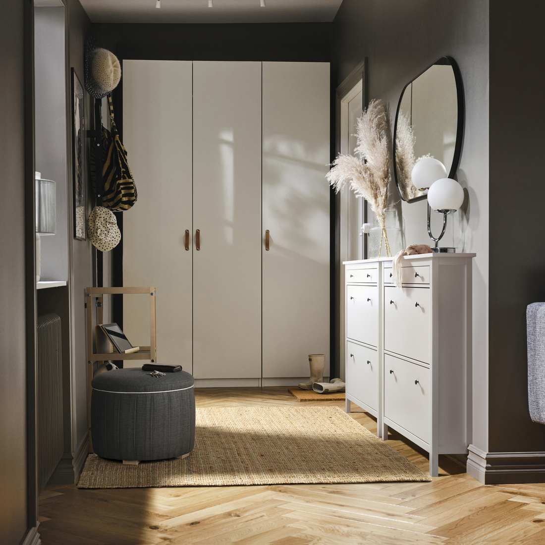 ÅTERLÖGA, pouffe with storage. 4 of 4 open dialog