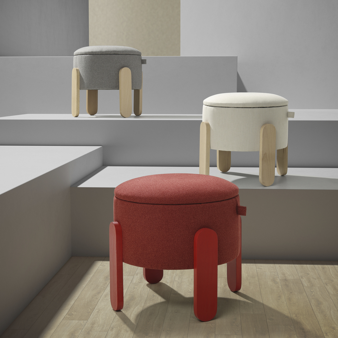 FÖRLUNDA, pouffe with storage. 7 of 8 open dialog