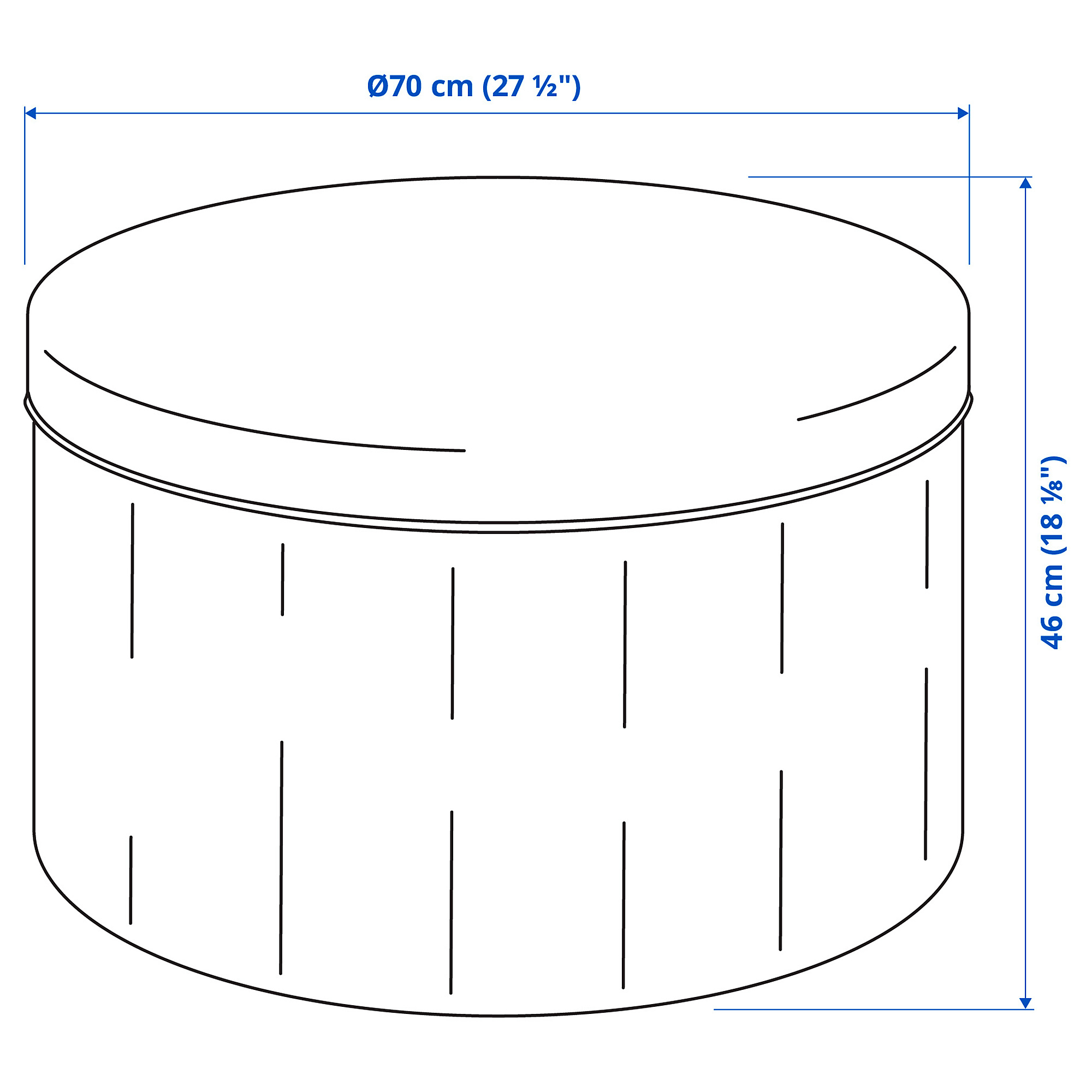 SIDSJÖ, pouffe with storage. 7 of 7 open dialog