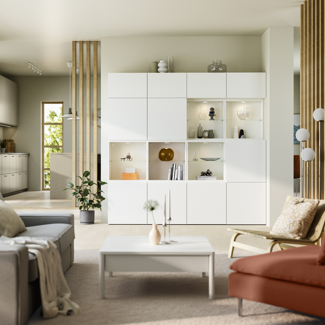 BESTÅ, storage combination with doors. 2 of 4 open dialog