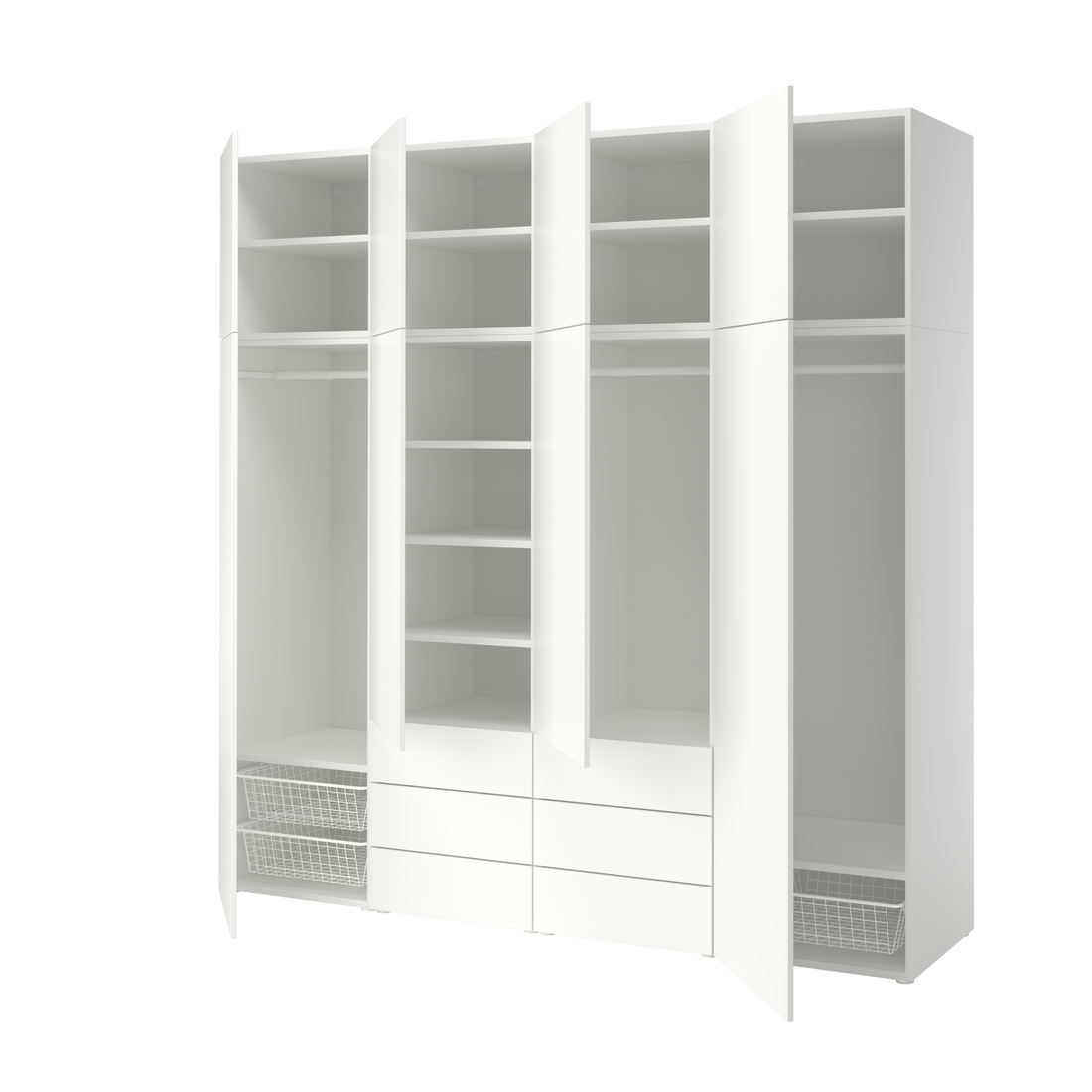 PLATSA, wardrobe with 8 doors and 6 drawers. 1 of 3 open dialog