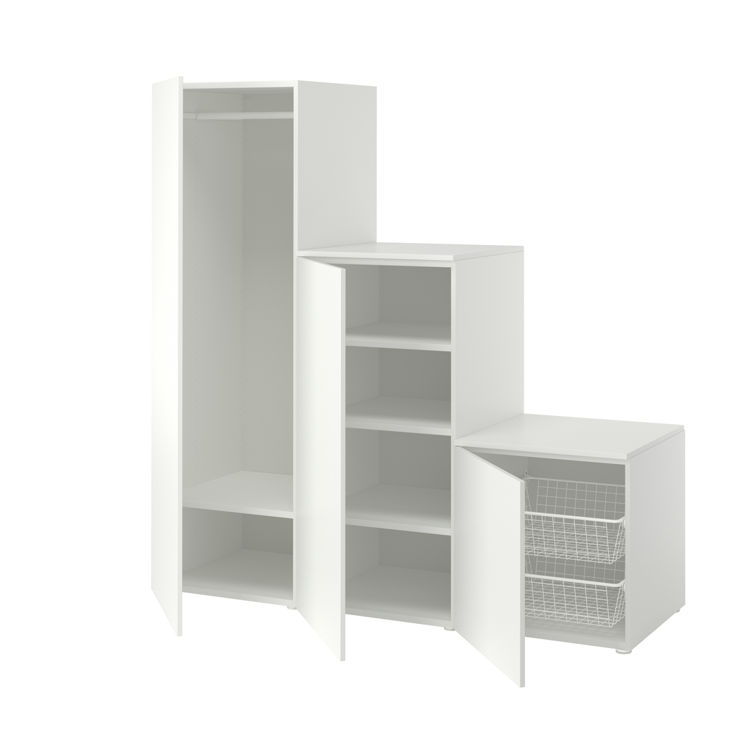 PLATSA, wardrobe with 3 doors. 1 of 3 open dialog