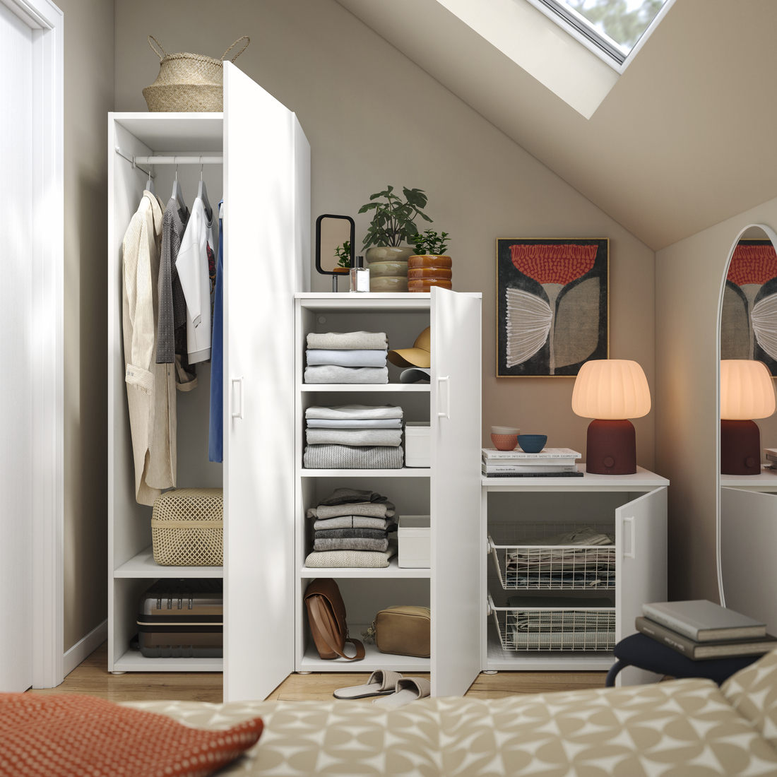 PLATSA, wardrobe with 3 doors. 3 of 3 open dialog