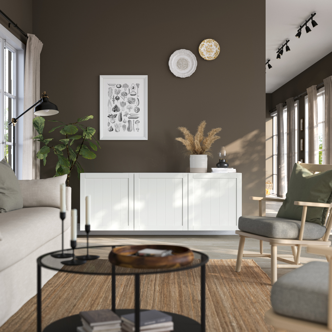 BESTÅ, comb gabinetes montados pared. 2 de 3 open dialog