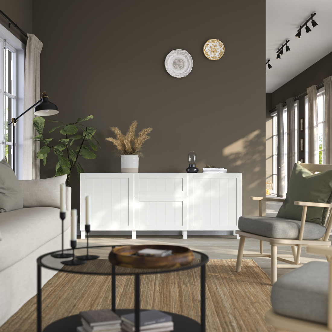 BESTÅ, combinación almacenamiento+cajones. 2 de 3 open dialog