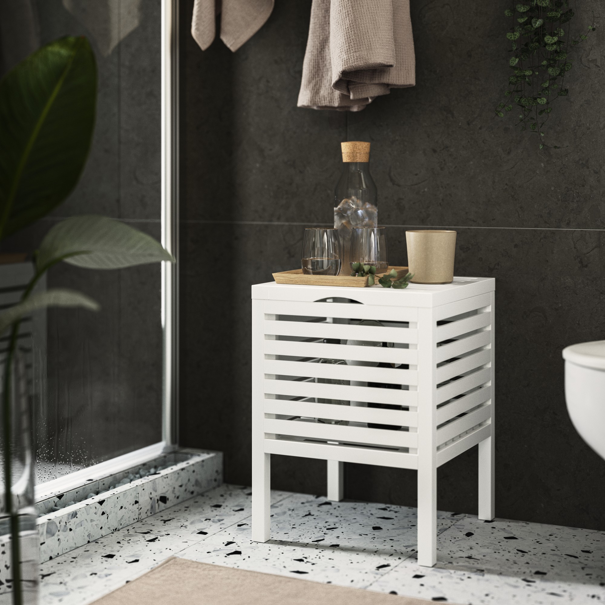 MUSKAN, taburete con almacenaje. 3 de 4 open dialog