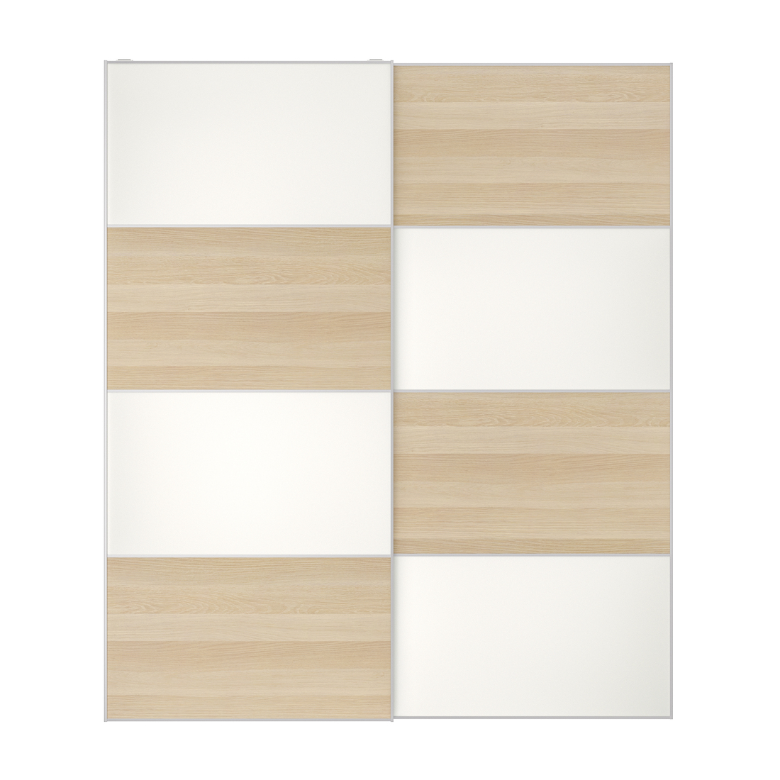Selecciona variación de color: efecto de roble teñido en blanco/blanco, 78 3/4x92 7/8 "