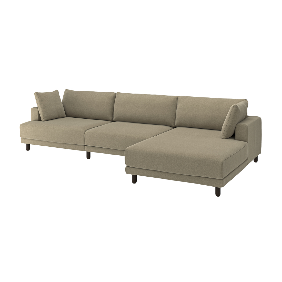 Select colour variation: with chaise, right/Johanneshov brown-beige