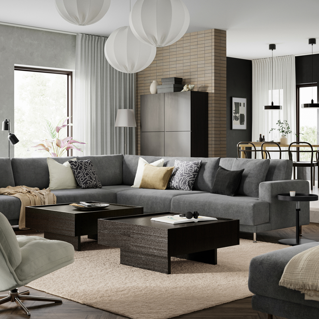 UPPÅKRA, sofá modular esquina, 6 plazas. 4 de 4 abrir diálogo