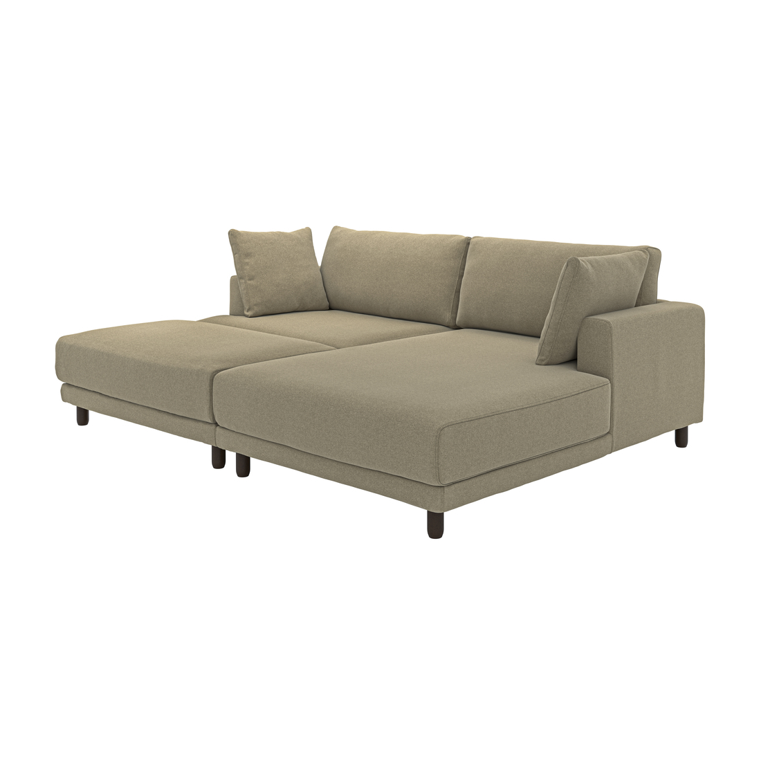 Variación actual: con chaise longue, drcha +reposapiés/Johanneshov marrón-beige