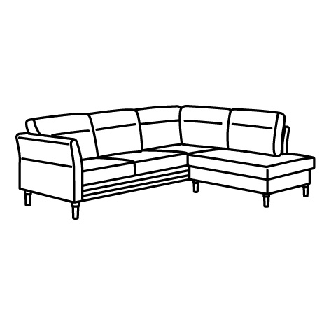 EKHOLMA, corner sofa, 4-seat with open end. 1 of 2 open dialog