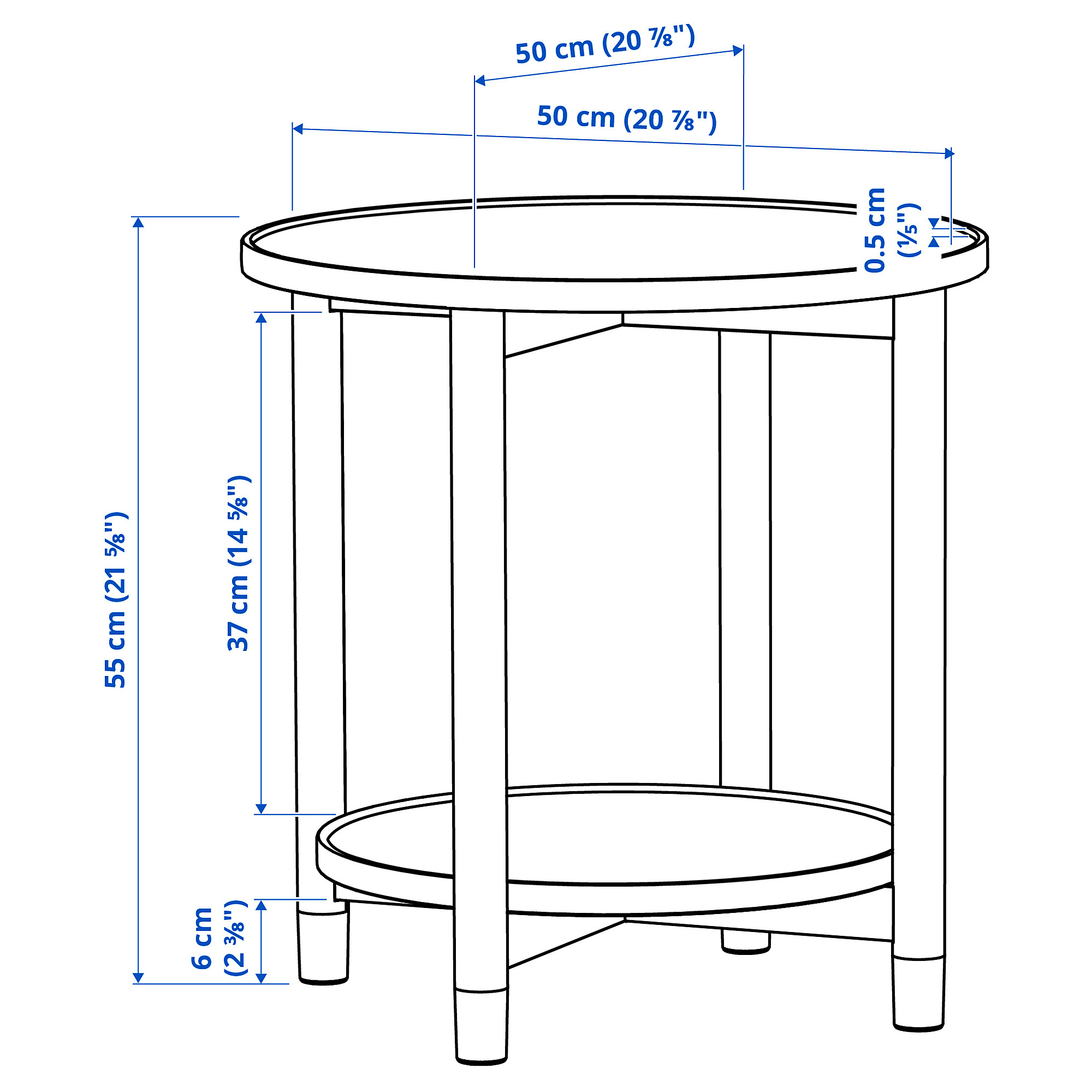 VALNÄS, side table. 6 of 6 open dialog