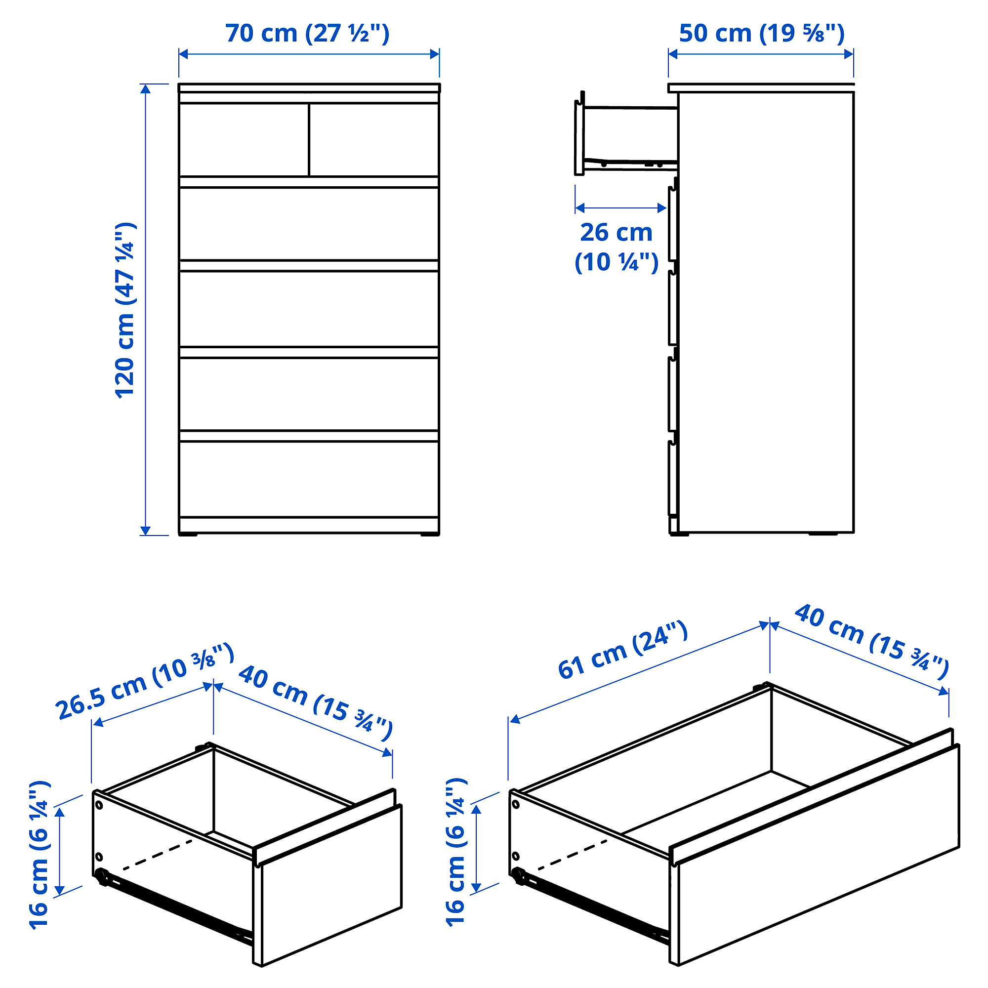 STORKLINTA, 6-drawer dresser. 5 of 5 open dialog