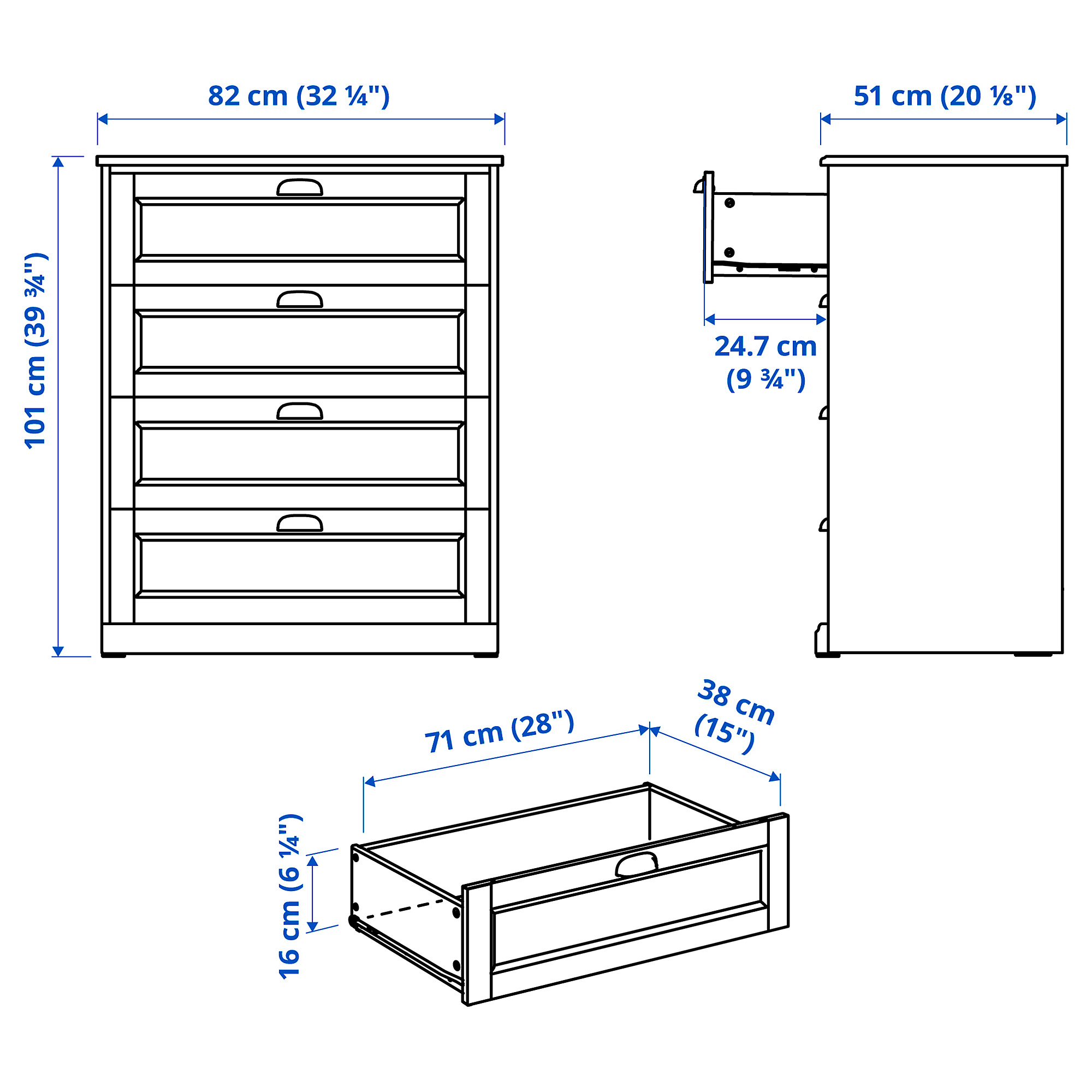 FÅGELFJÄLLET, 4-drawer dresser. 8 of 8 open dialog
