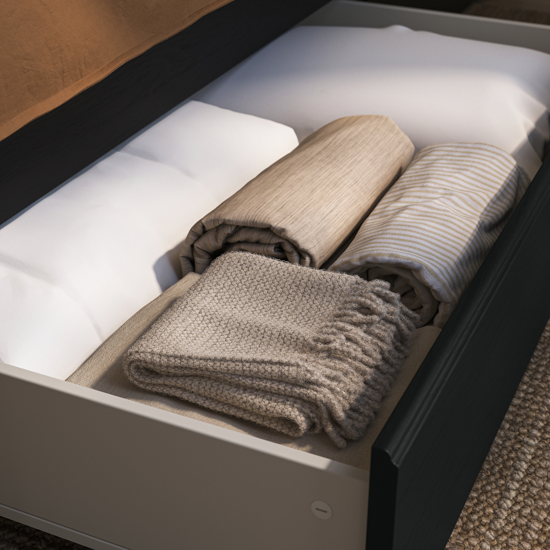 FÅGELFJÄLLET, caja almacenamiento cama, juego 2. 2 de 3 abrir diálogo