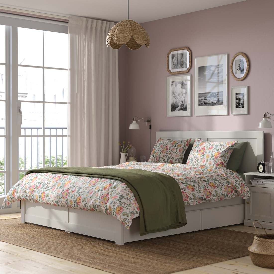 FÅGELFJÄLLET, caja almacenamiento cama, juego 2. 2 de 4 abrir diálogo