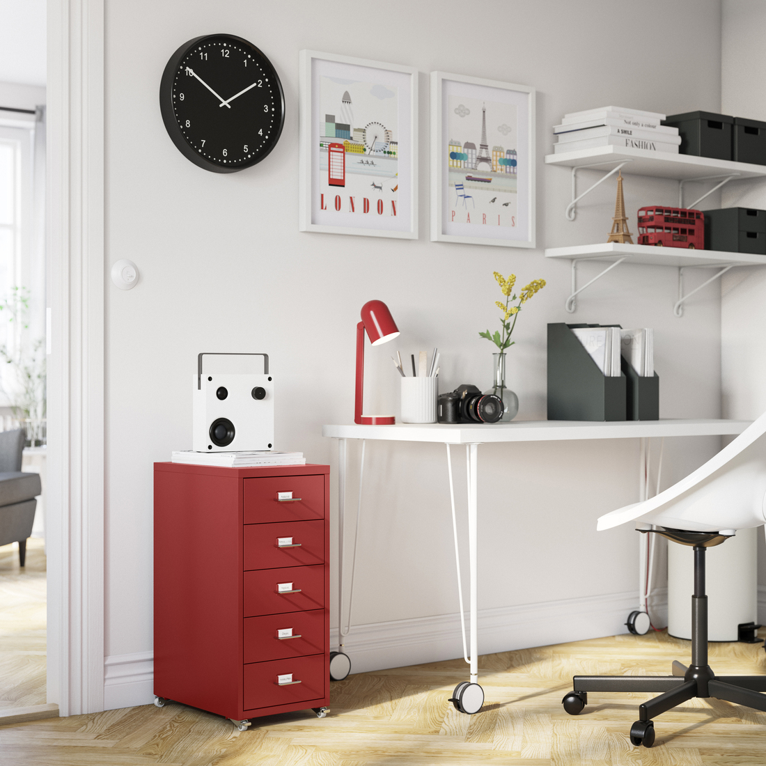 HELMER, drawer unit on casters. 2 of 7 open dialog