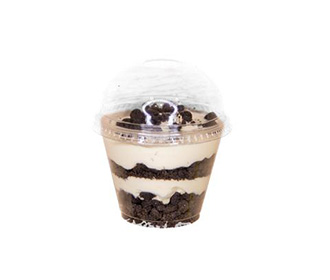 Chocolate biscuit cheesecake glass