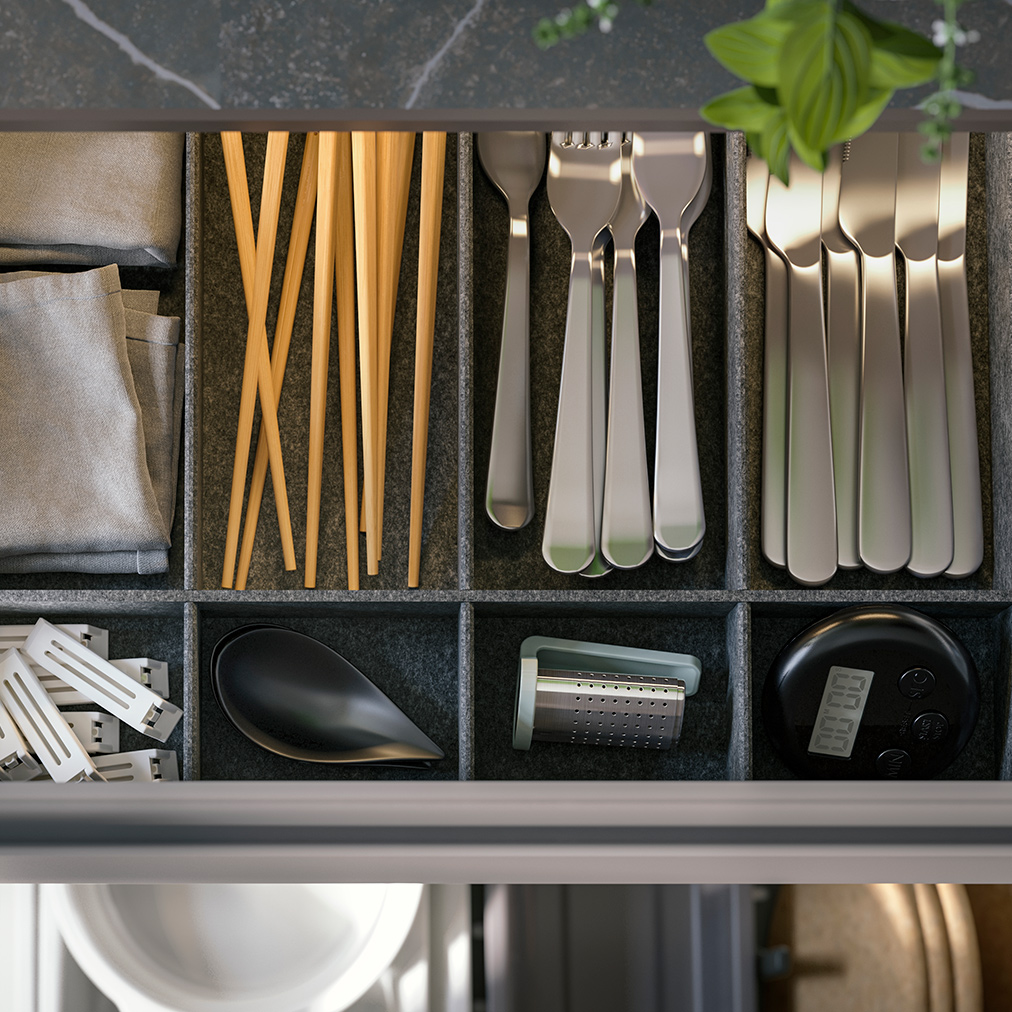 An UPPDATERA Adjustable organizer for drawer