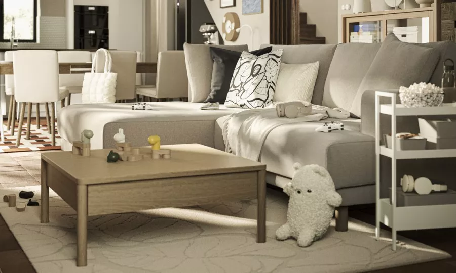 IKEA Santo Domingo - ENGELSBORG rug, low pile, beige, 5 ' 3 