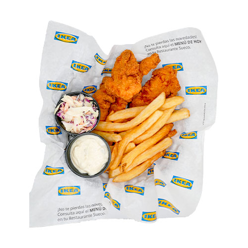 Tiras de pollo 4 unidades